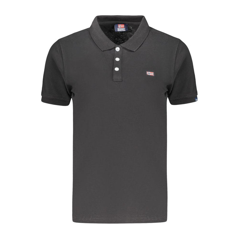 Norway 1963 Black Cotton Polo Shirt - Stylish & Comfortable