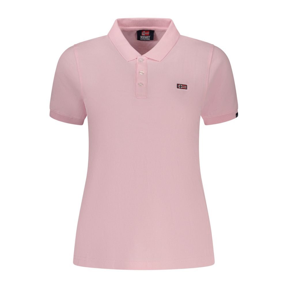 Polo Shirt en Coton Rose Norway 1963 pour Femme