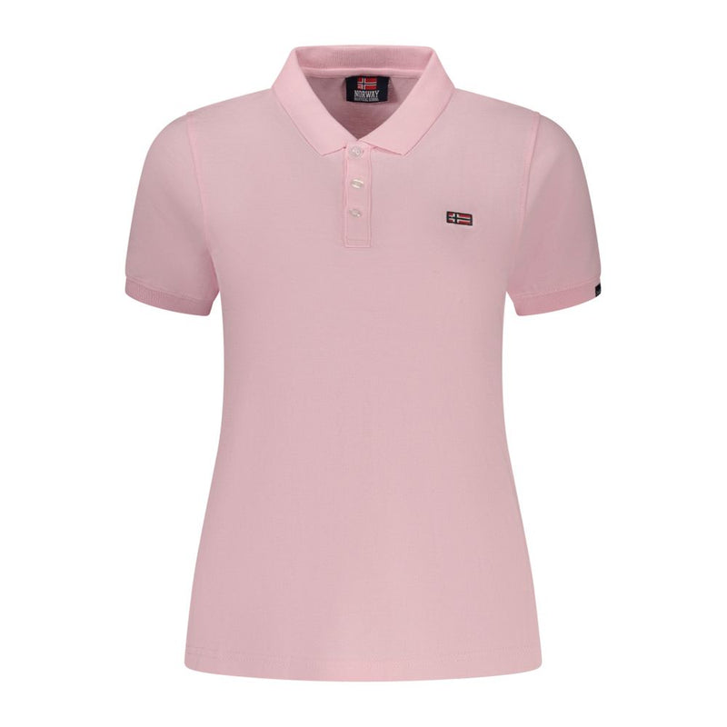 Polo Shirt en Coton Rose Norway 1963 pour Femme