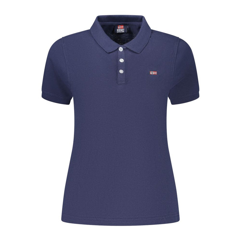 Polo Shirt en Coton Bleu Norway 1963 pour Femme