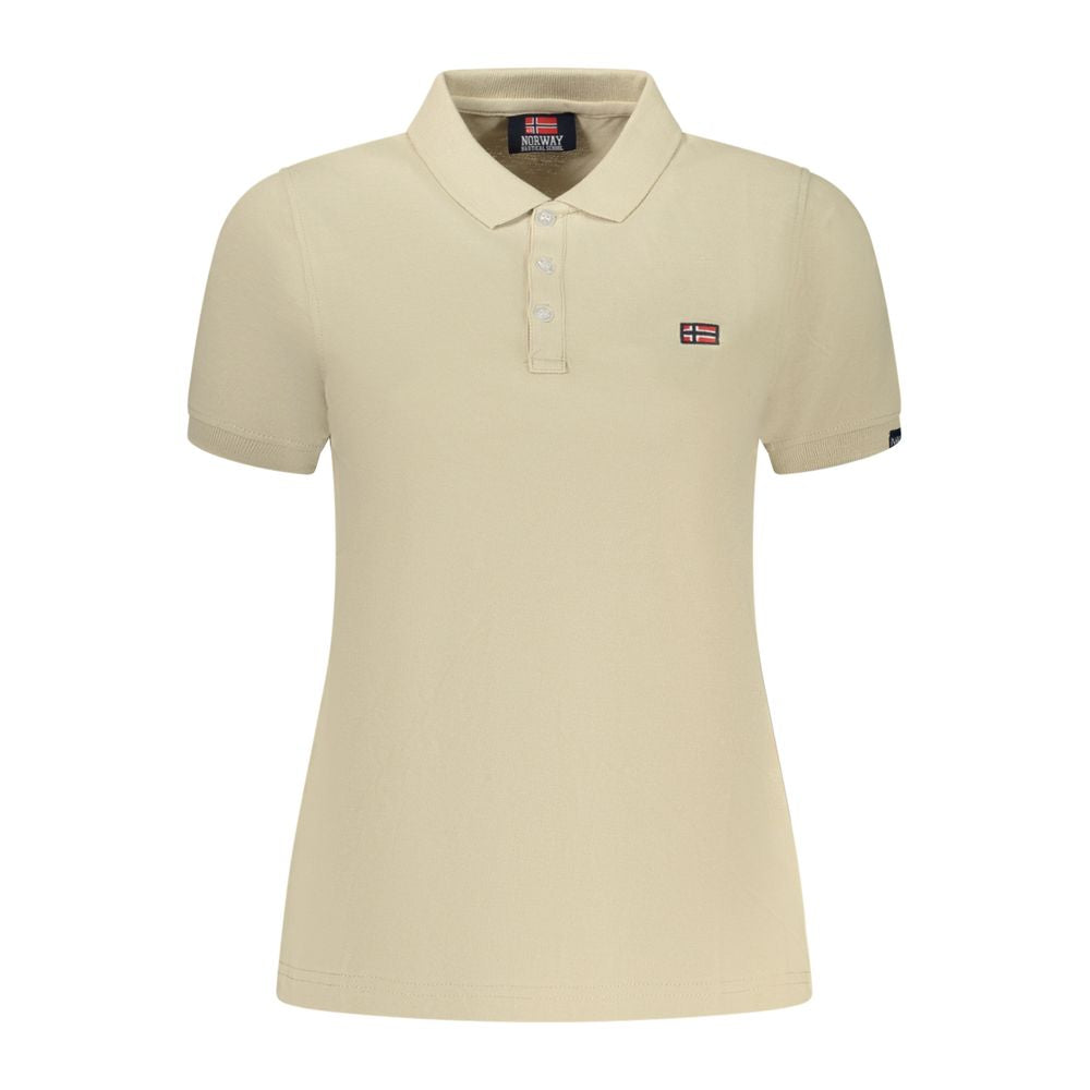 Polo Shirt Beige en Coton pour Femme - Norway 1963