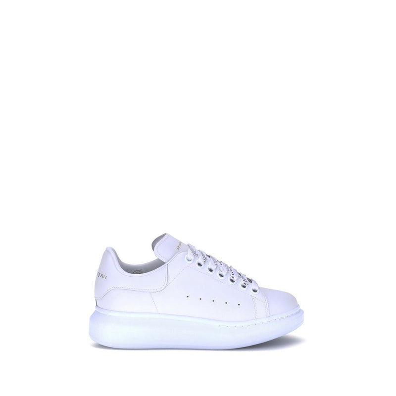 Alexander McQueen White Calf Leather Bos Taurus Platform Sneakers