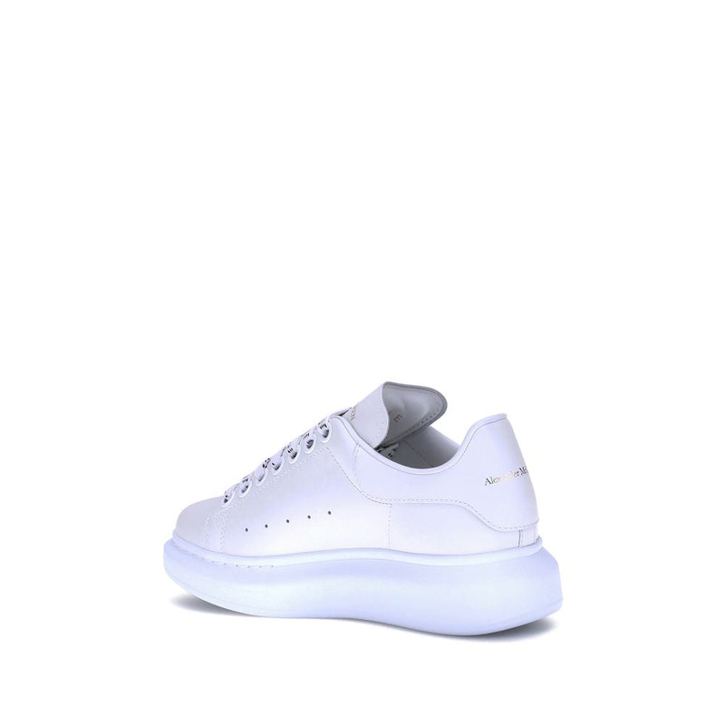 Alexander McQueen White Calf Leather Bos Taurus Platform Sneakers
