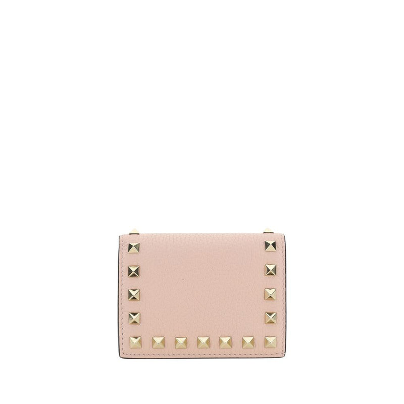 Valentino Garavani Pink Calf Leather Bos Taurus Wallet