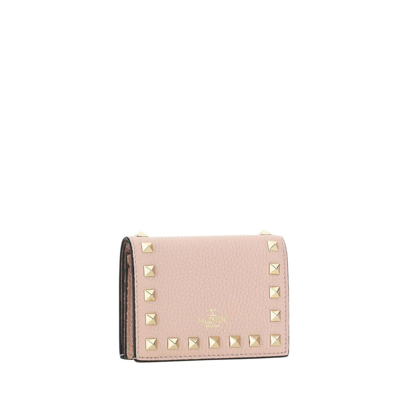 Valentino Garavani Pink Calf Leather Bos Taurus Wallet