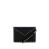 Valentino Garavani Black Calf Leather Bos Taurus Wallet