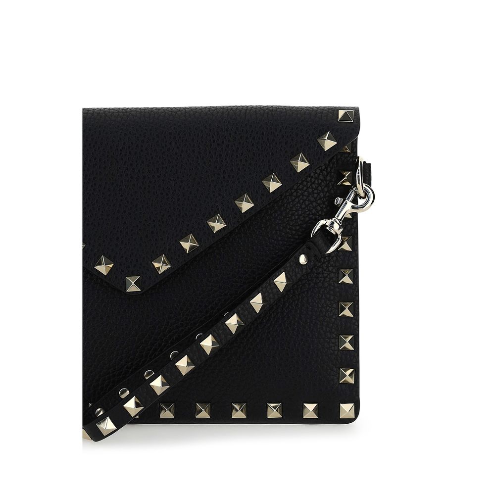 Valentino Garavani Black Calf Leather Bos Taurus Wallet