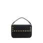 Valentino Garavani Black Calf Leather Bos Taurus Shoulder Bag