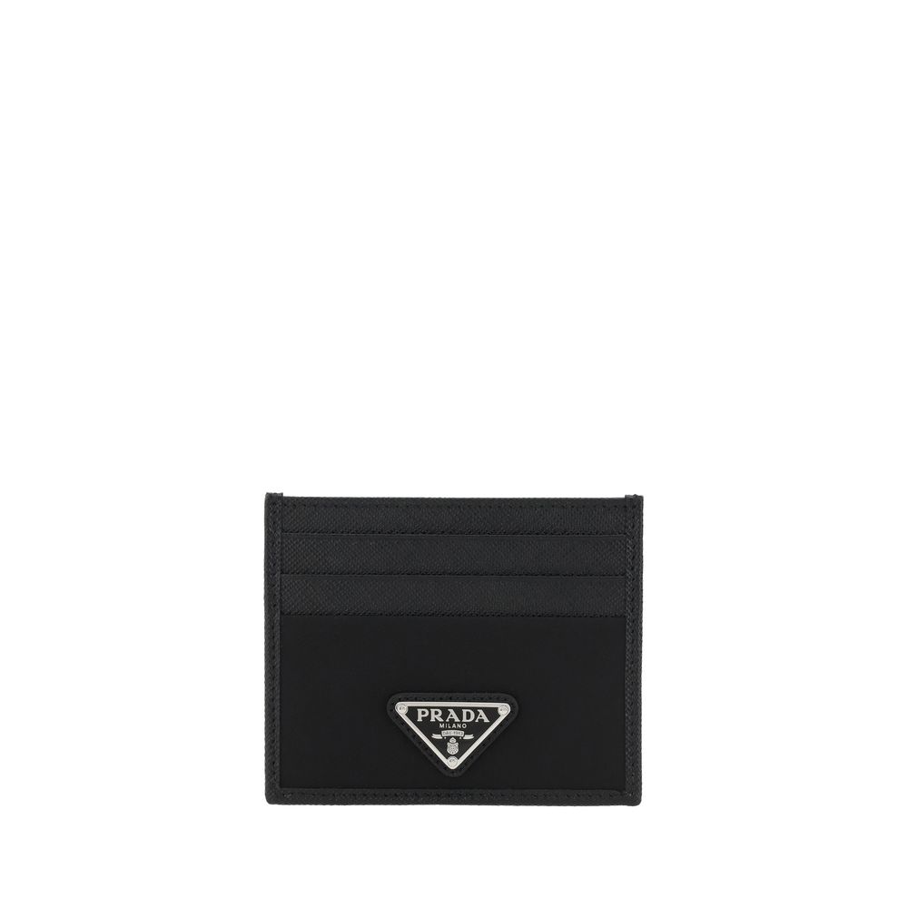 Prada Black Calf Leather Bos Taurus Wallet - Stylish Card Holder