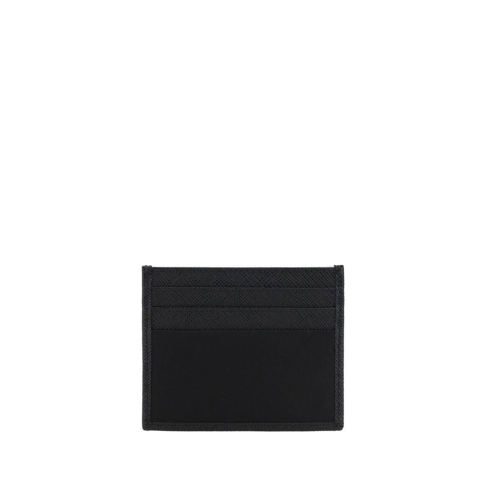 Prada Black Calf Leather Bos Taurus Wallet - Stylish Card Holder
