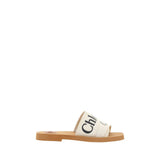 Chloé White Rubber Flat Sandals - Stylish Comfort for Summer