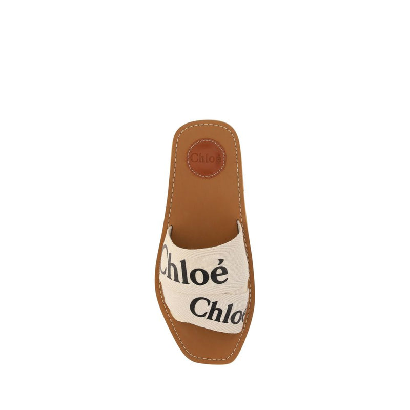 Chloé White Rubber Flat Sandals - Stylish Comfort for Summer