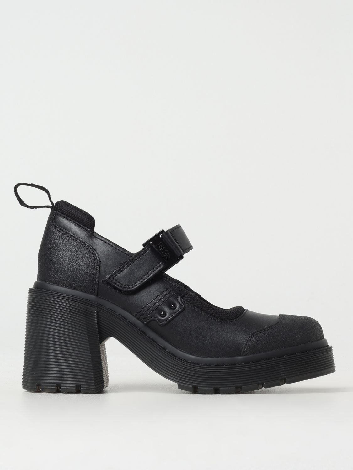 Dr. Martens Black Leather Platform Pumps for Women