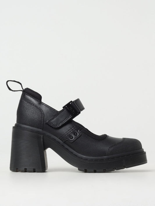 Dr. Martens Black Leather Platform Pumps for Women