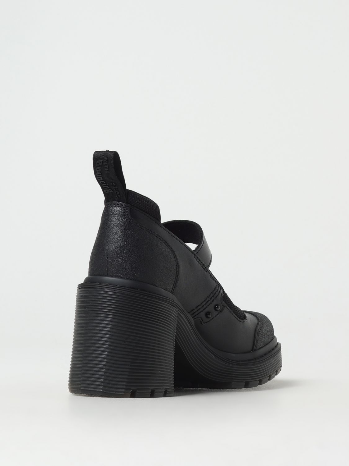 Dr. Martens Black Leather Platform Pumps for Women