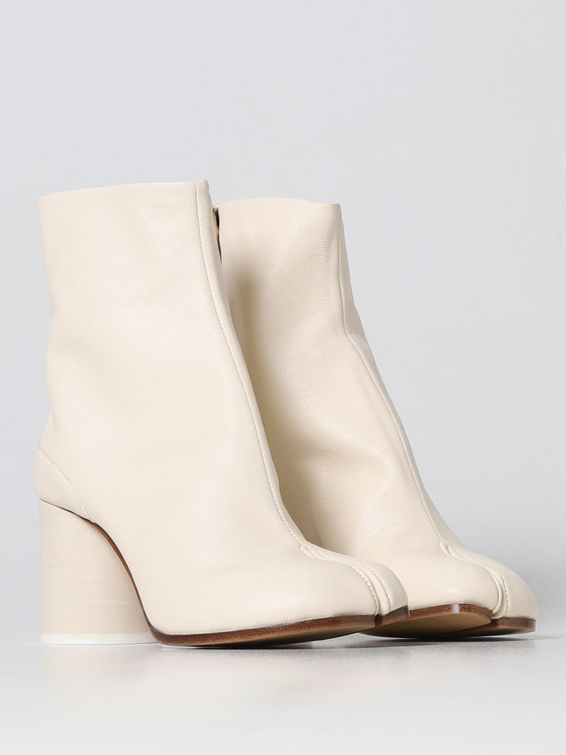 Maison Margiela White Leather Ankle Boots for Women