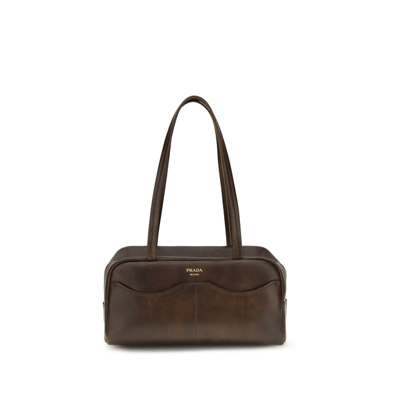 Prada Brown Calf Leather Bos Taurus Handbag