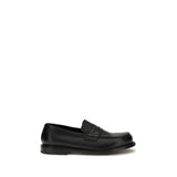 Premiata Black Calf Leather Bos Taurus Slip-On Loafers