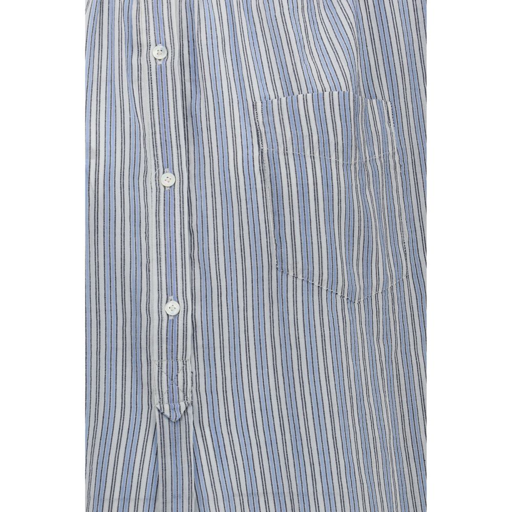 Marant Etoile Blue Cotton Striped Shirt for Women