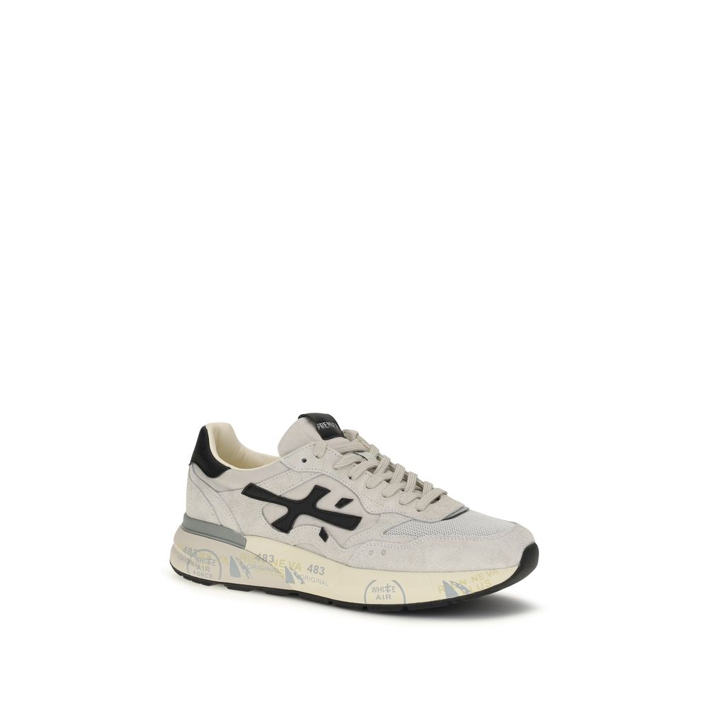 Premiata Mick01 White Polyester Low Top Sneakers