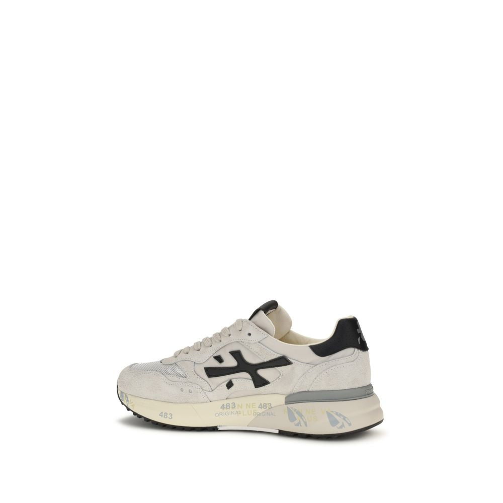 Premiata Mick01 White Polyester Low Top Sneakers
