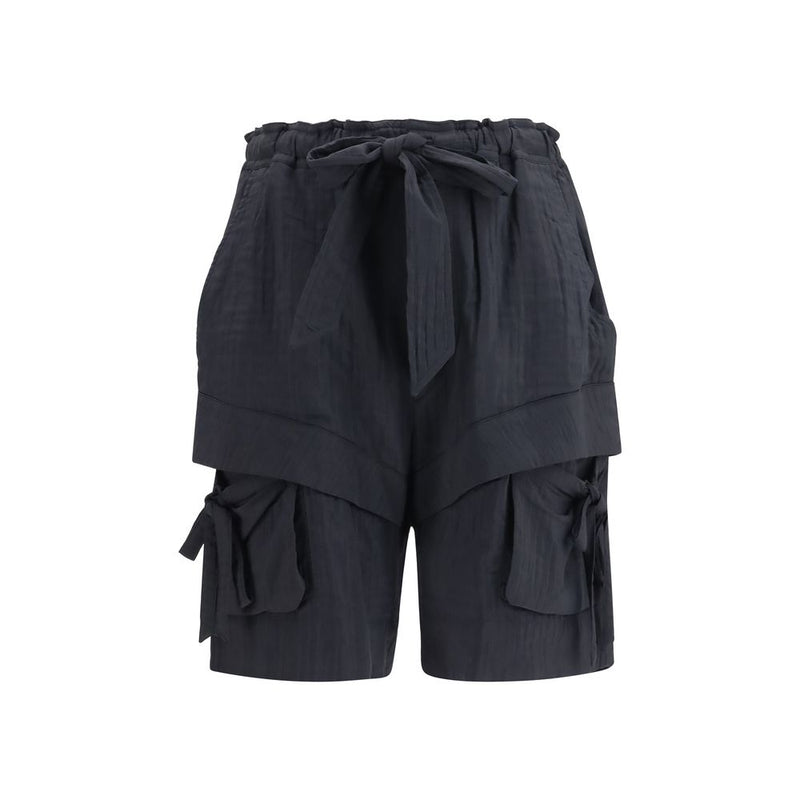 Marant Etoile Black Viscose Cargo Shorts