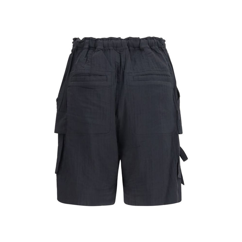 Marant Etoile Black Viscose Cargo Shorts