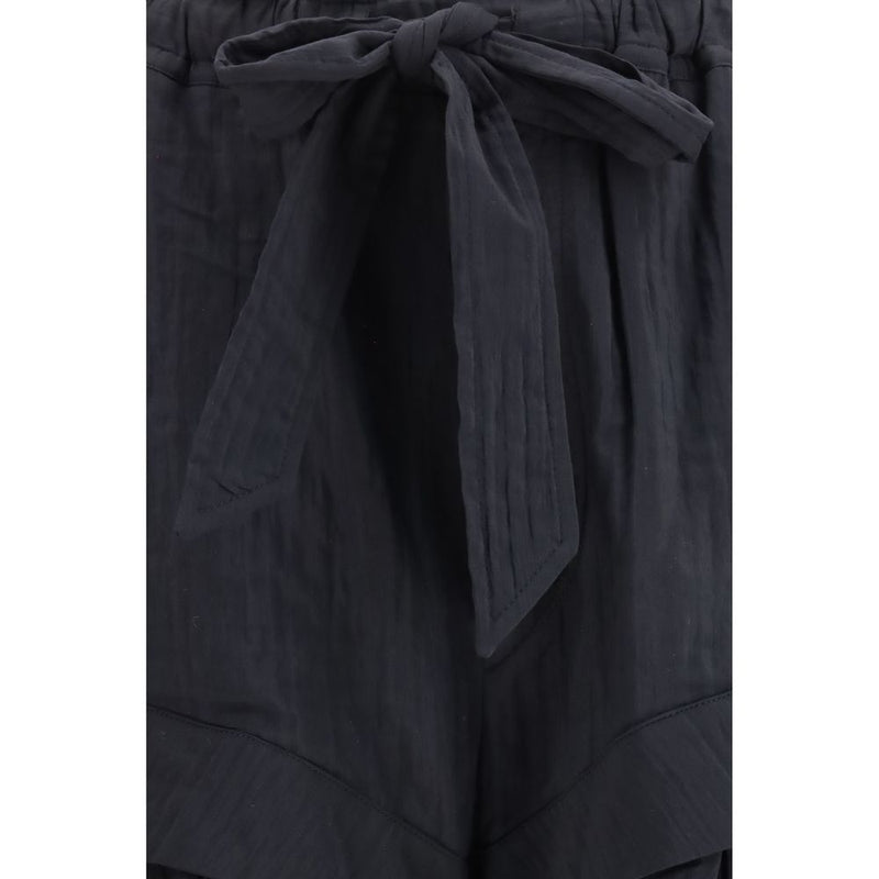 Marant Etoile Black Viscose Cargo Shorts