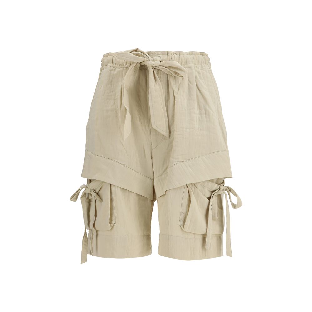Marant Étoile Beige Viscose Cargo Shorts