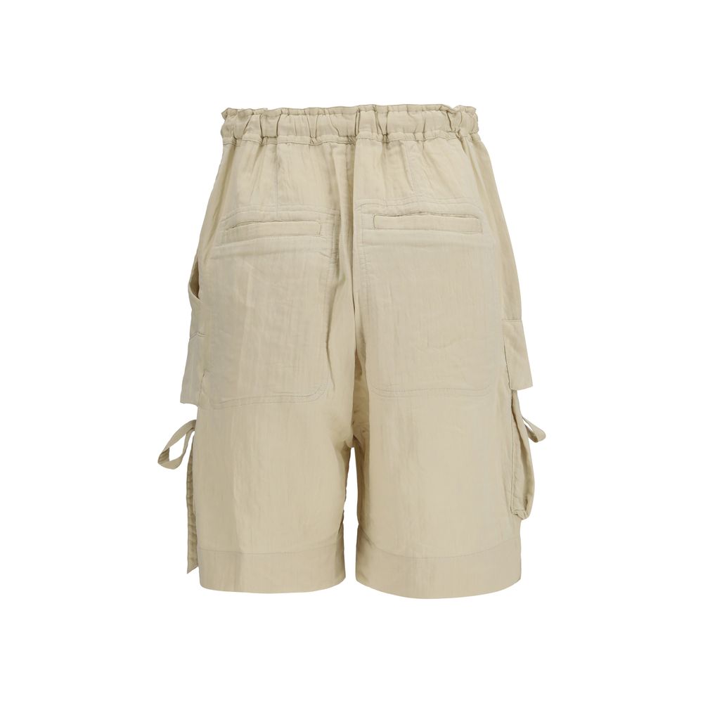 Marant Étoile Beige Viscose Cargo Shorts
