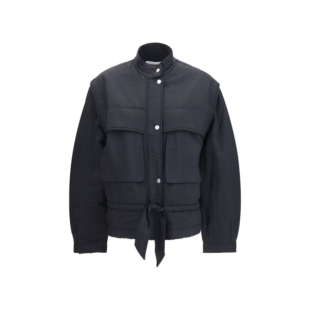 Marant Étoile Black Modal Full-Length Jacket for Women
