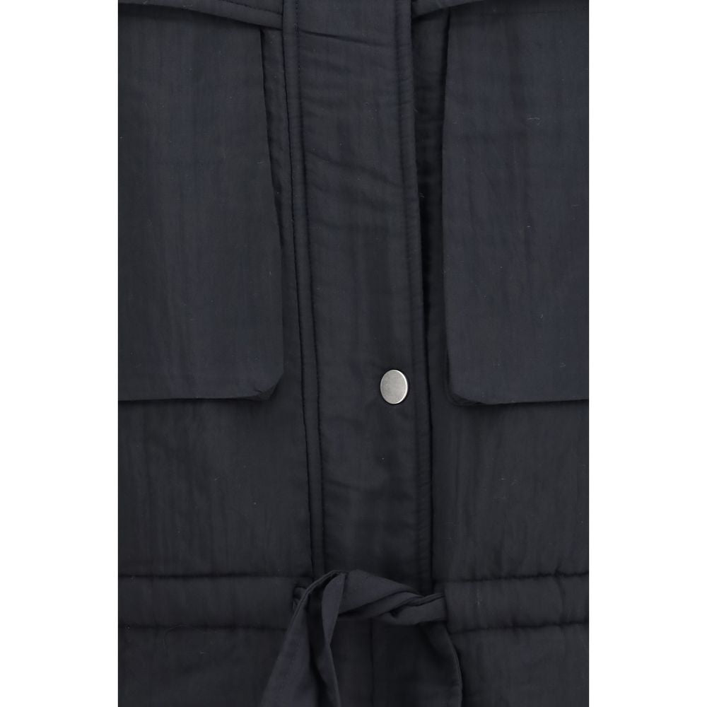 Marant Étoile Black Modal Full-Length Jacket for Women