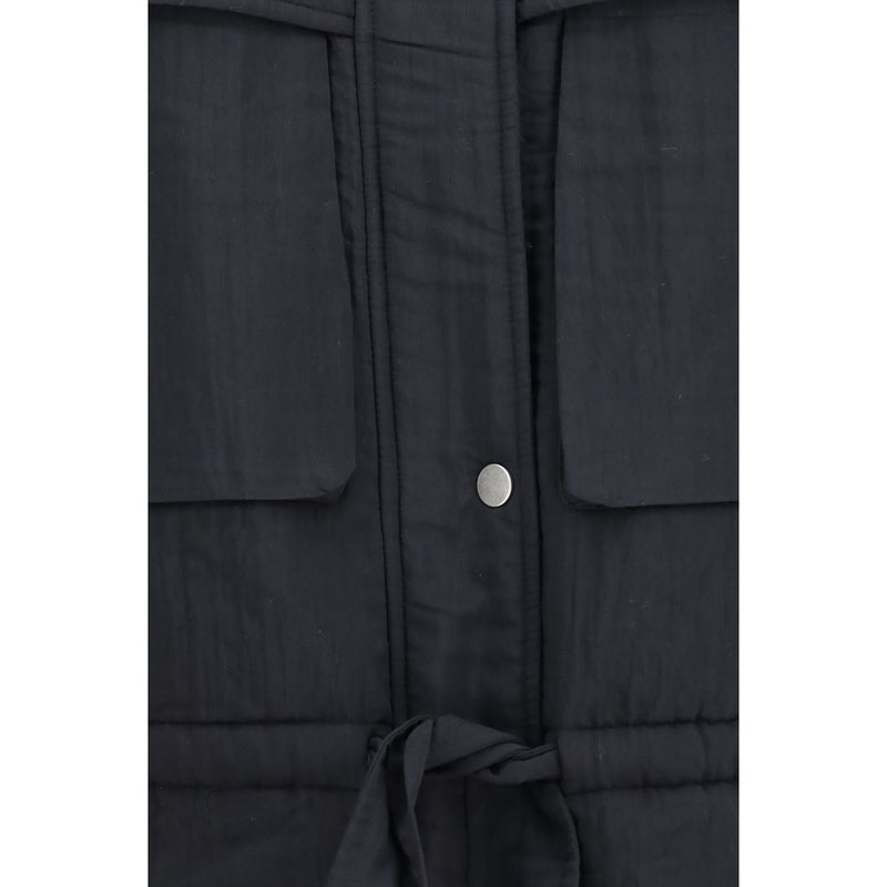 Marant Étoile Black Modal Full-Length Jacket for Women