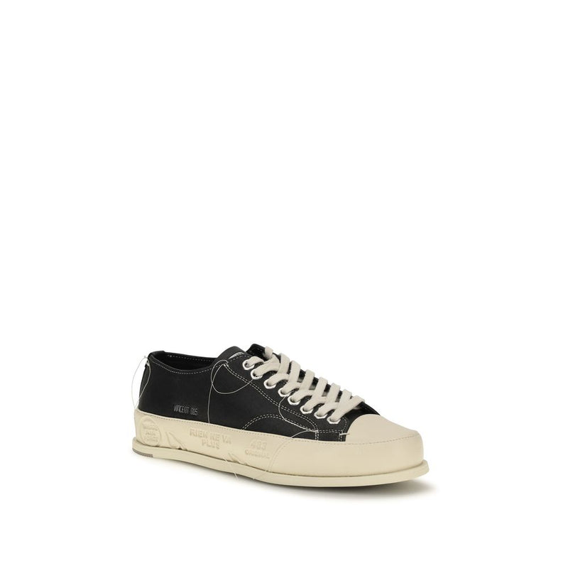Premiata Vince 015 Black Calf Leather Low Top Sneakers