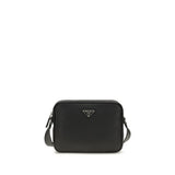 Prada Black Calf Leather Bos Taurus Shoulder Bag