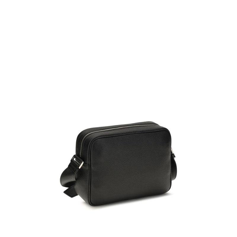 Prada Black Calf Leather Bos Taurus Shoulder Bag