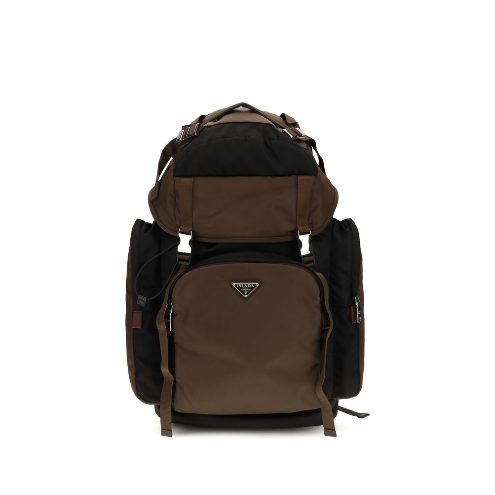 Prada Brown Recycled Polyamide Backpack - Sustainable Style