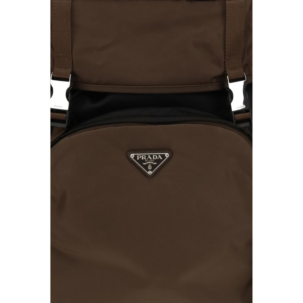 Prada Brown Recycled Polyamide Backpack - Sustainable Style
