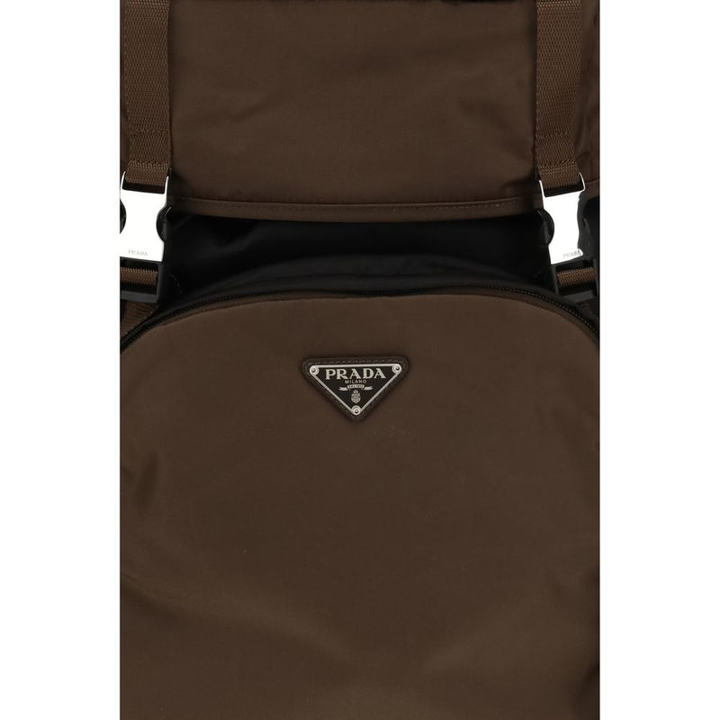 Prada Brown Recycled Polyamide Backpack - Sustainable Style