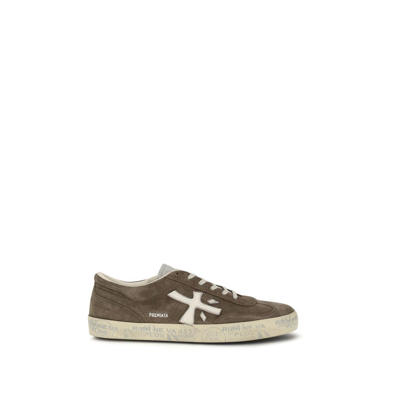 Premiata David Brown Calf Leather Low Top Sneakers