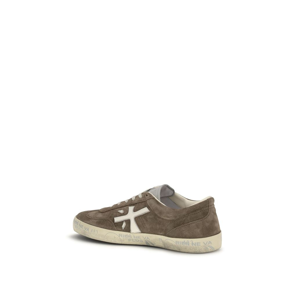 Premiata David Brown Calf Leather Low Top Sneakers