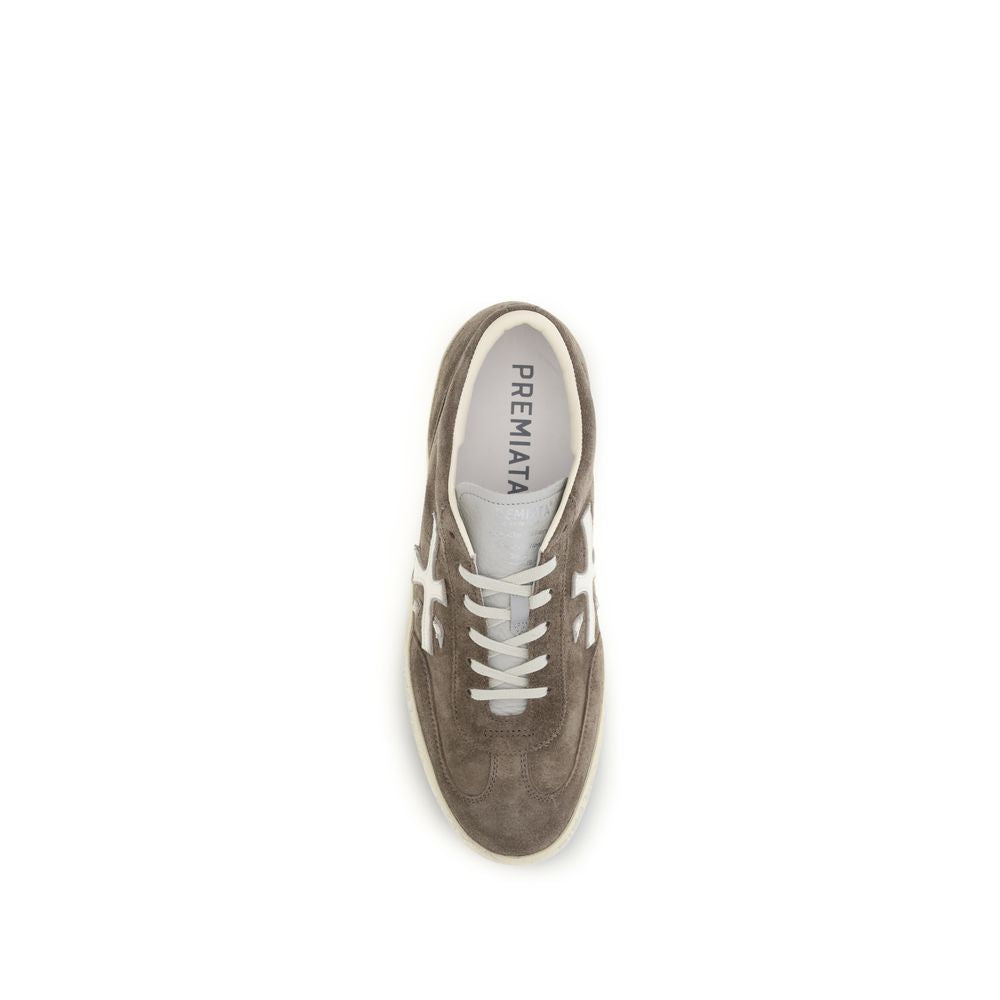 Premiata David Brown Calf Leather Low Top Sneakers
