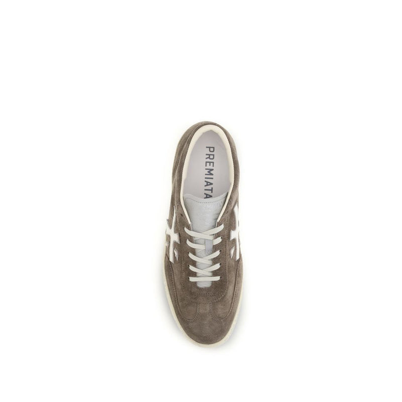 Premiata David Brown Calf Leather Low Top Sneakers