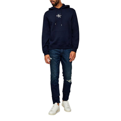Calvin Klein Jeans Blue Cotton Hoodie