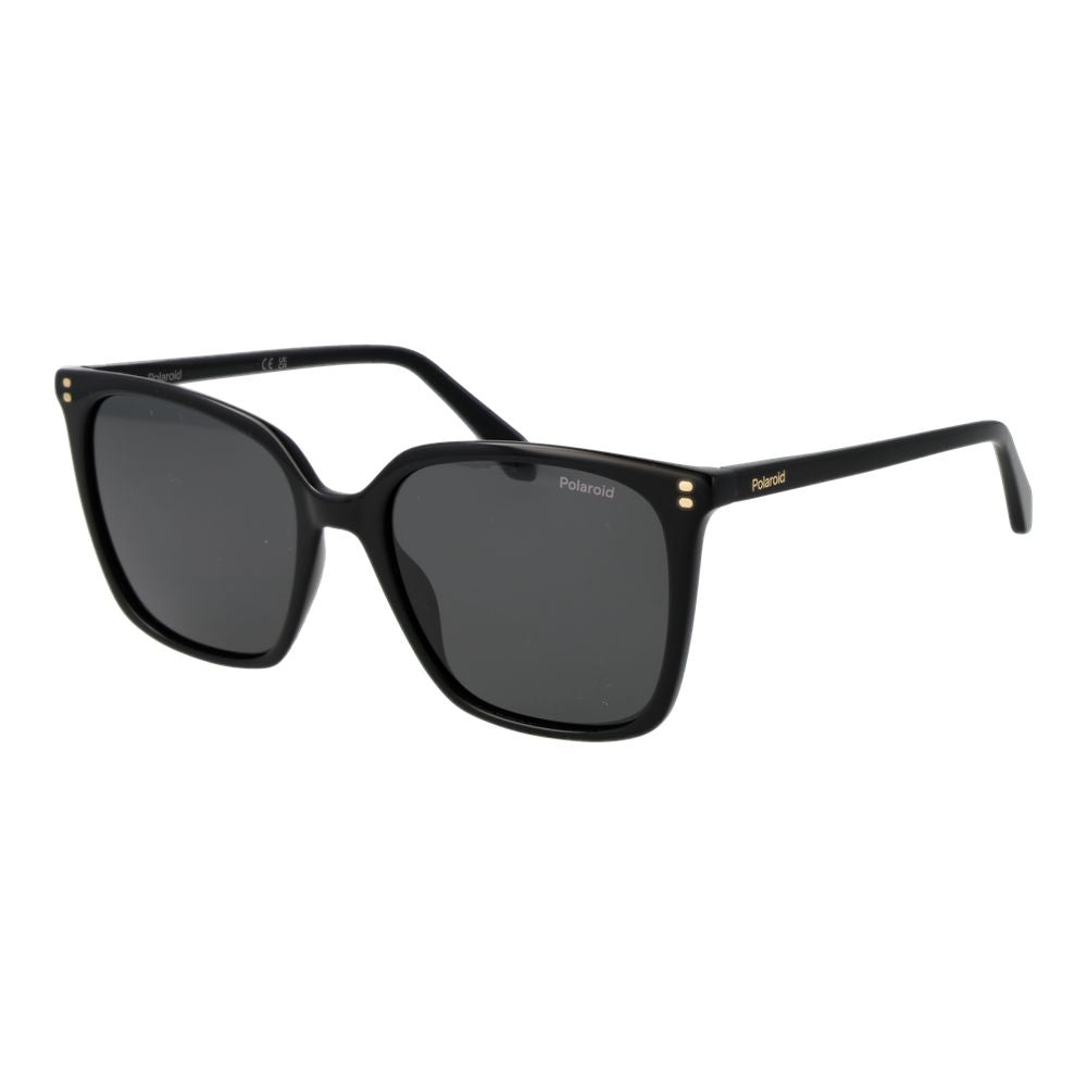 Lunettes de soleil Polaroid noires en acétate pour femmes