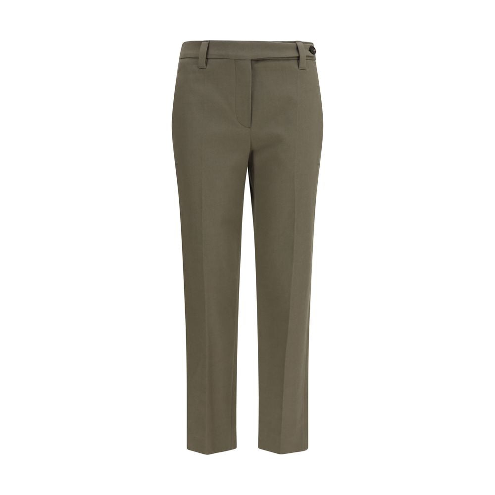 Brunello Cucinelli Bicolor Cotton Dress Pants - Elegant Fit
