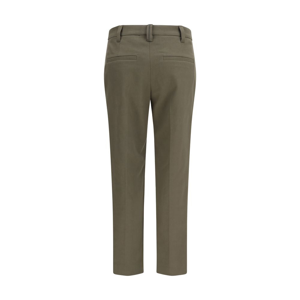 Brunello Cucinelli Bicolor Cotton Dress Pants - Elegant Fit