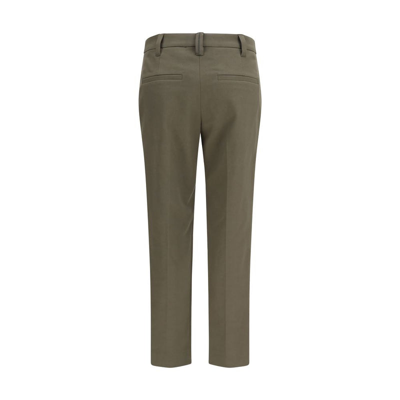 Brunello Cucinelli Bicolor Cotton Dress Pants - Elegant Fit