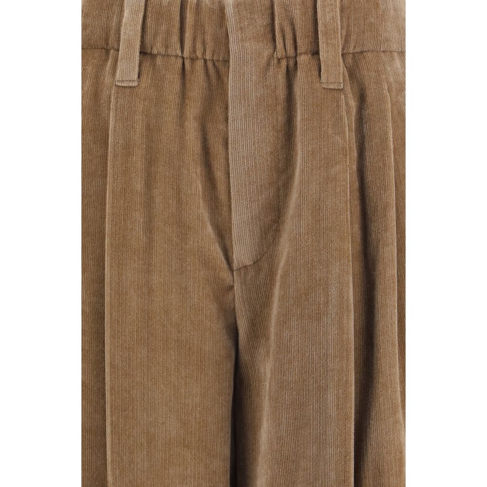 Brunello Cucinelli Brown Viscose Casual Pants for Women