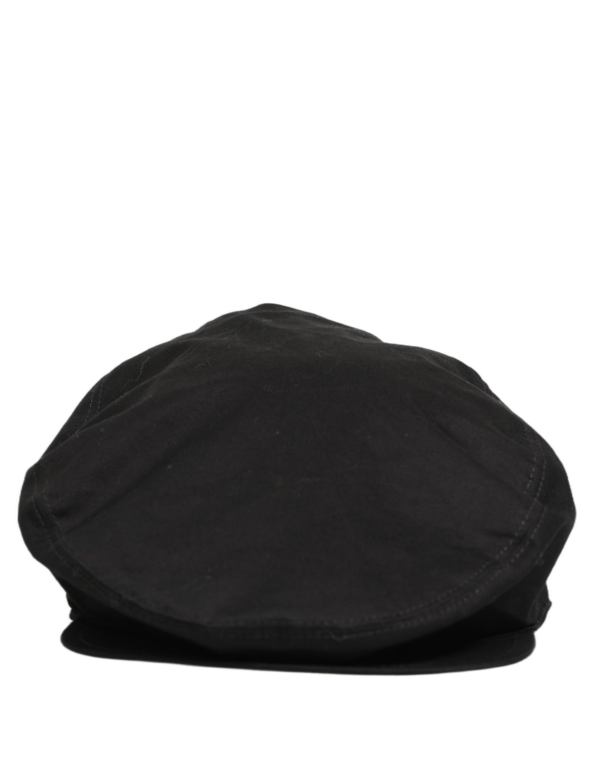 Dolce & Gabbana Men Black Cotton Stretch Newsboy Cap
